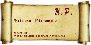 Meiszer Piramusz névjegykártya